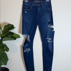 AmericanEagle Very Distressed High Waisted Jegging